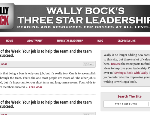 Thank You to Wally Bock and Three Star Leadership